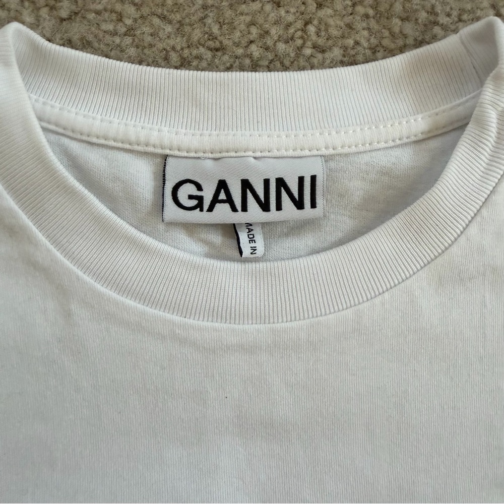 GANNI - Future Heavy Sun Print Cotton T-shirt - Picture 2 of 6